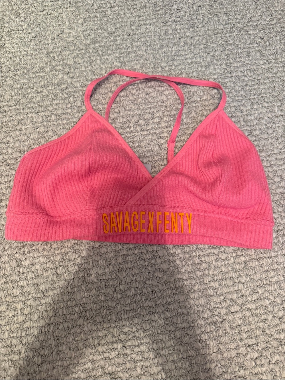 Savage X Fenty Xssential Rib Logo Bike Short & sports bra